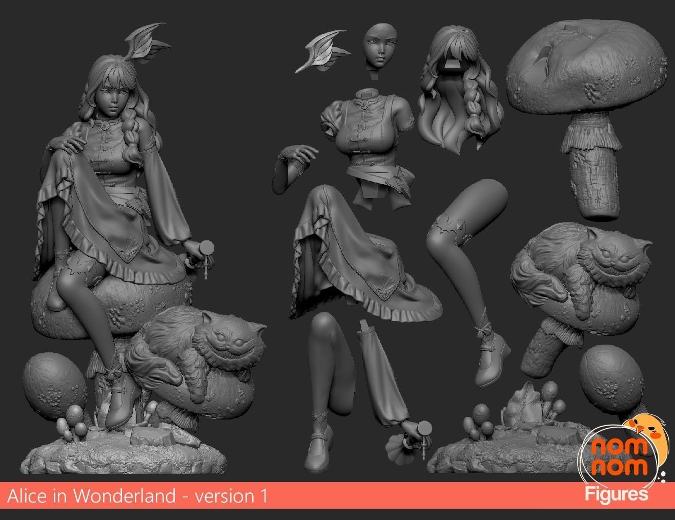 Alice in Wonderland - Version 1 3D Print Model