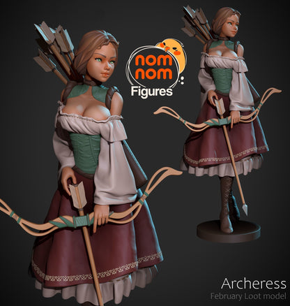 Archeress Statue of Woman Holding Arrow 3D Print Model