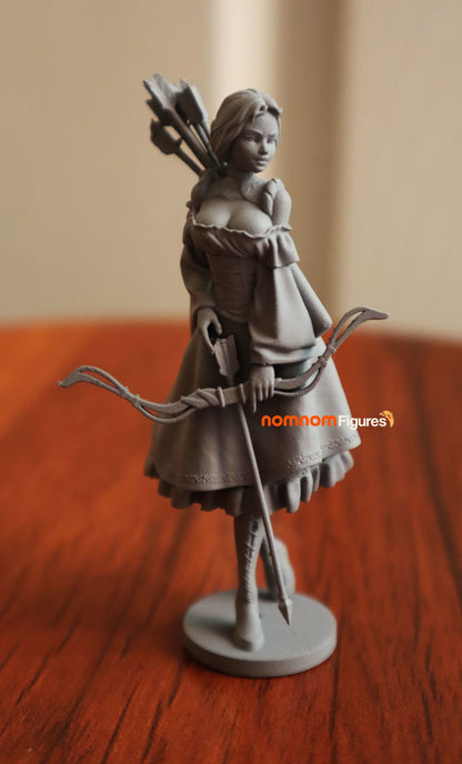 Archeress Statue of Woman Holding Arrow 3D Print Model