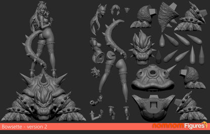 Bowsette Version 2 3D Print Model