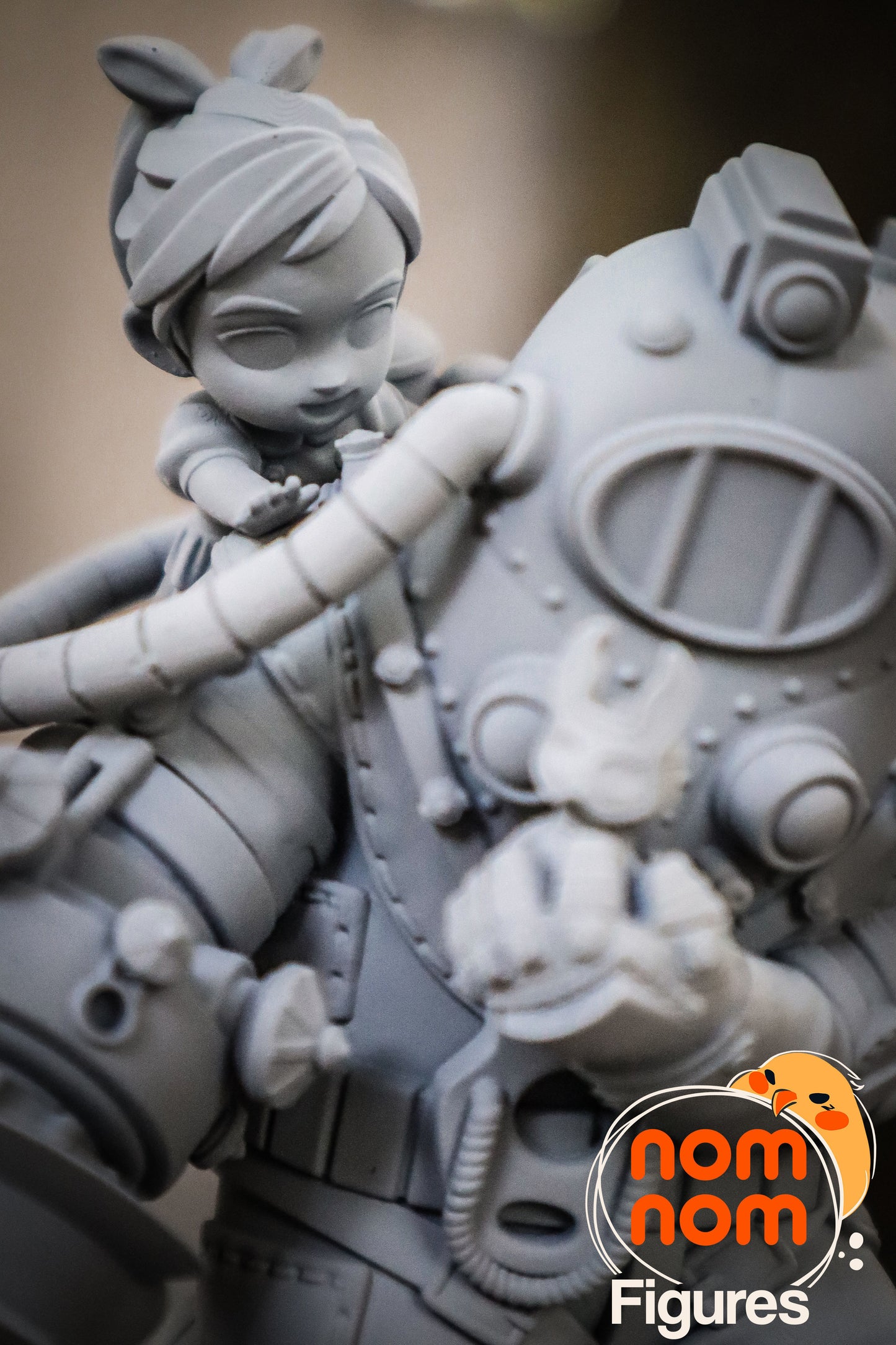 Chibi Big Daddy and Little Sister from Bioshock 3D Print Model