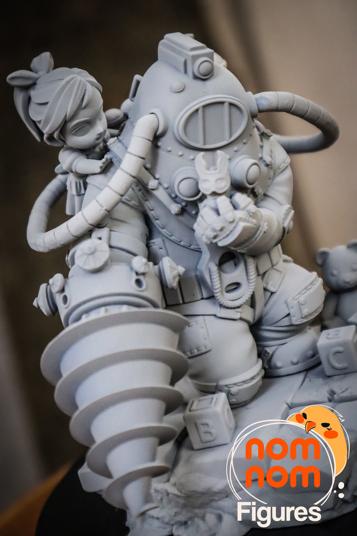 Chibi Big Daddy and Little Sister from Bioshock 3D Print Model