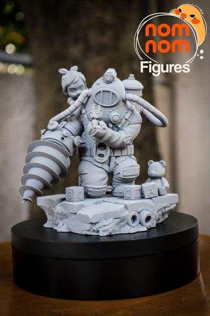 Chibi Big Daddy and Little Sister from Bioshock 3D Print Model