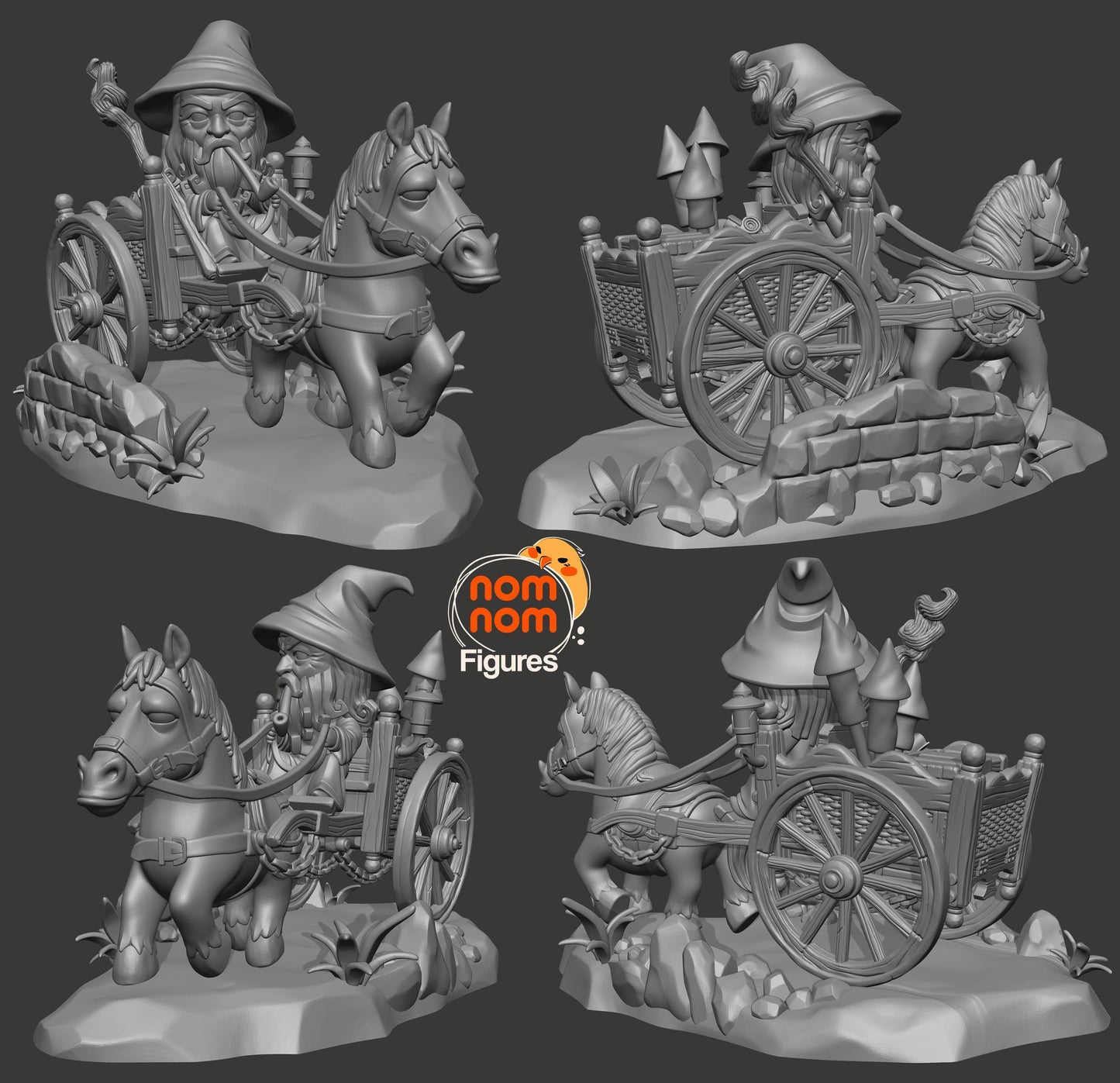 Chibi Gandalf - Lord of the Rings 3D Print Model