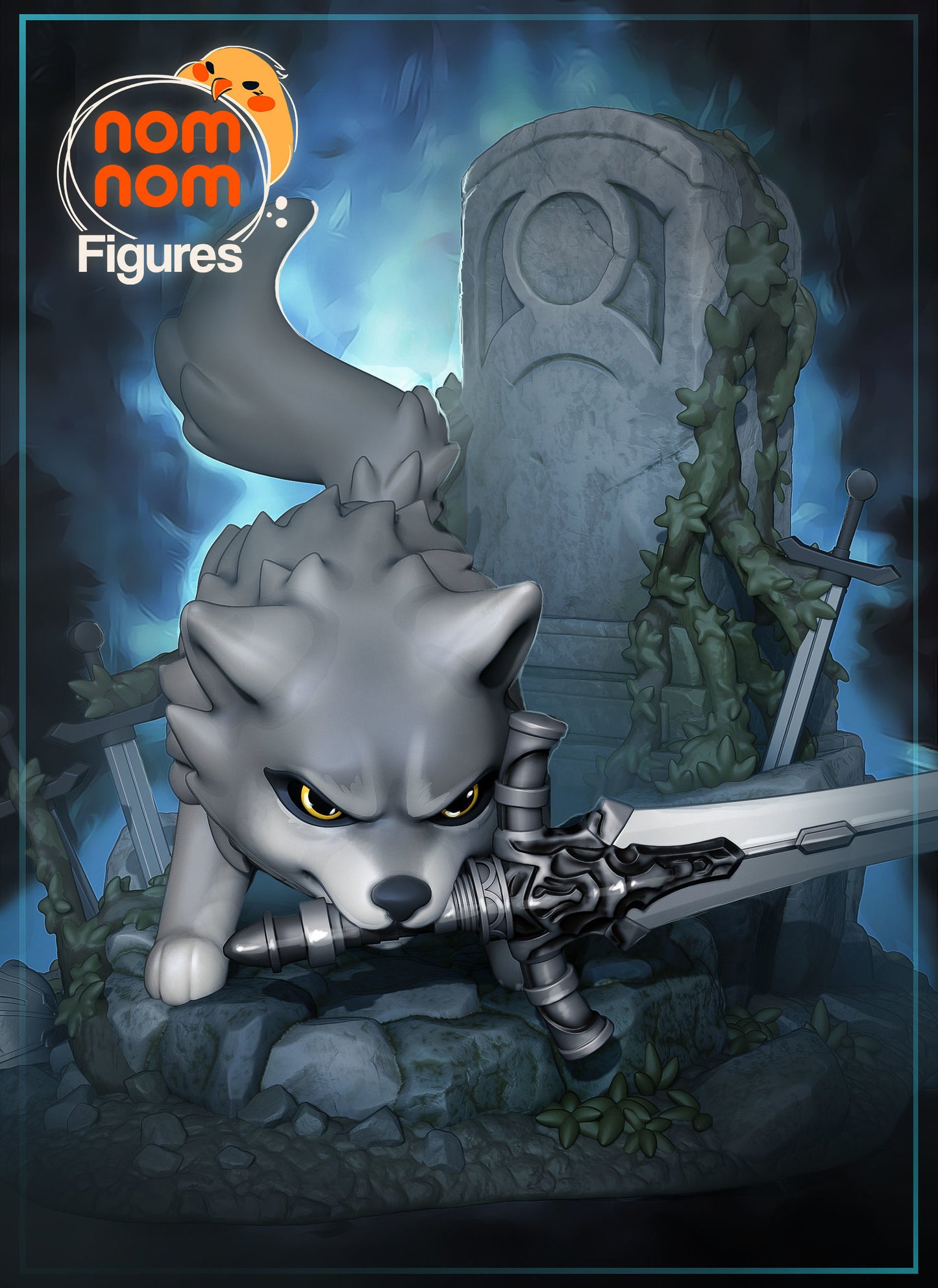 Chibi Great Grey Wolf Sif - Dark Souls 3D Print Model