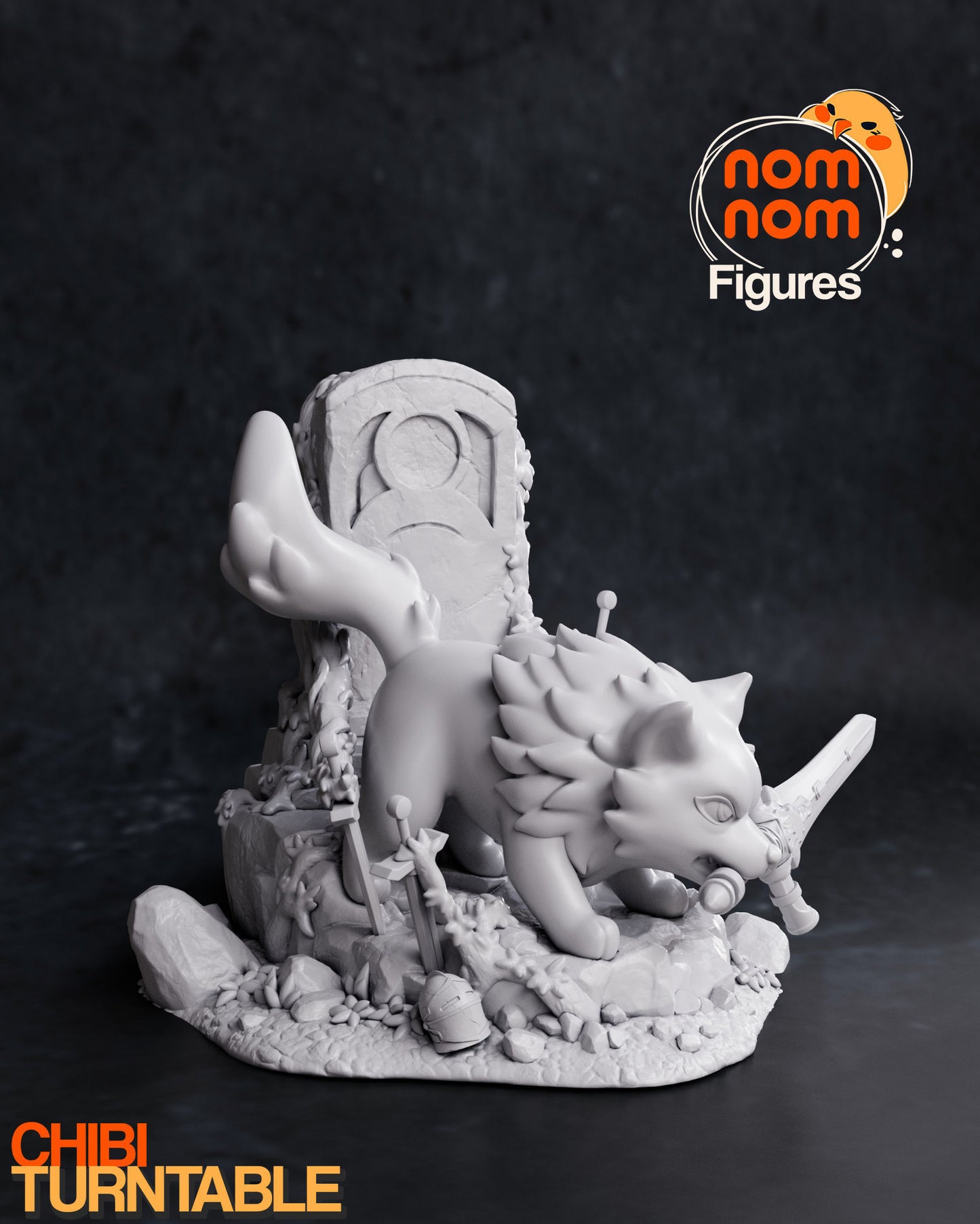 Chibi Great Grey Wolf Sif - Dark Souls 3D Print Model