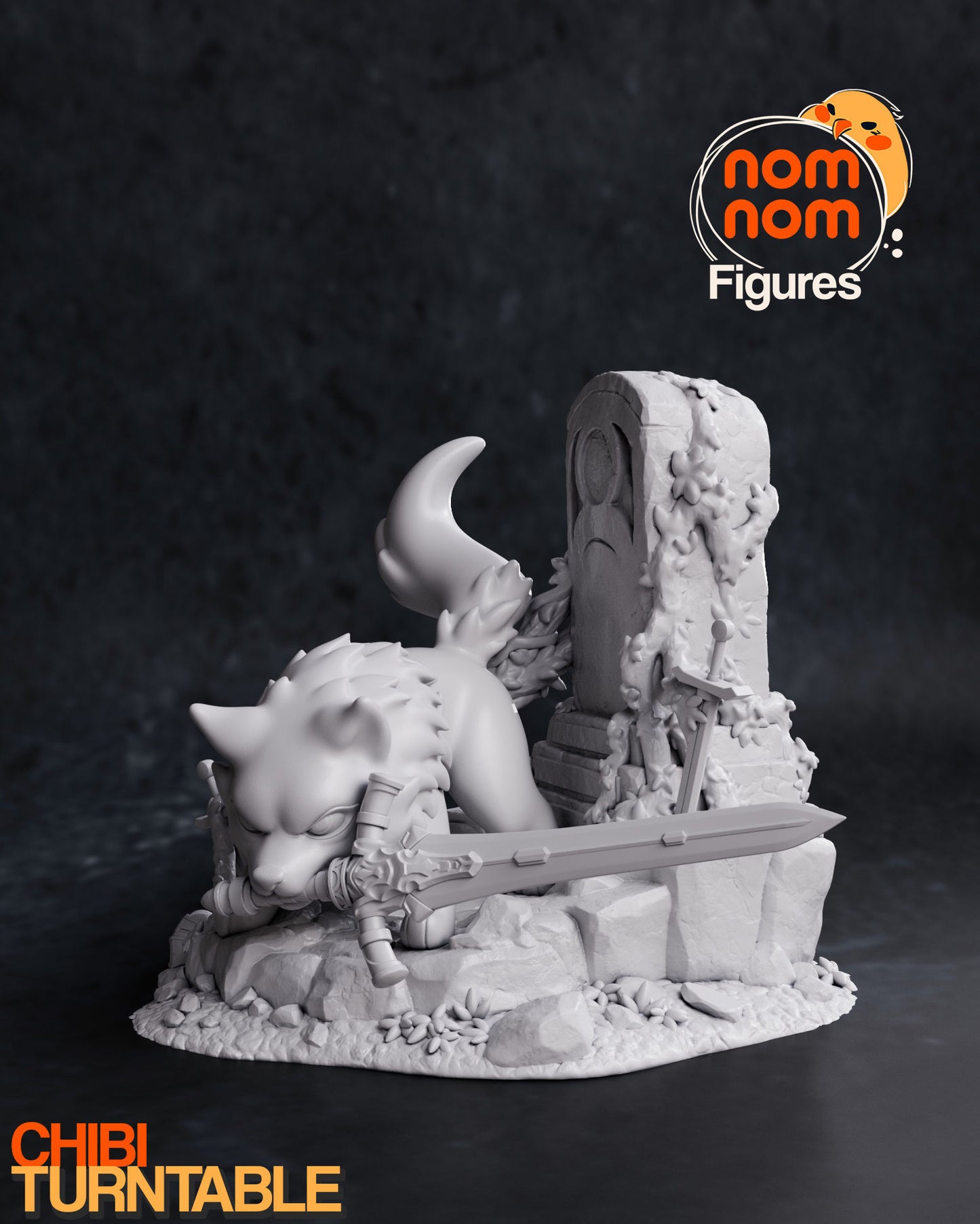 Chibi Great Grey Wolf Sif - Dark Souls 3D Print Model