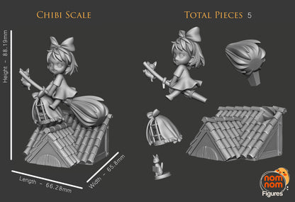 Chibi Kiki from Kikis Delivery Service 3D Print Model