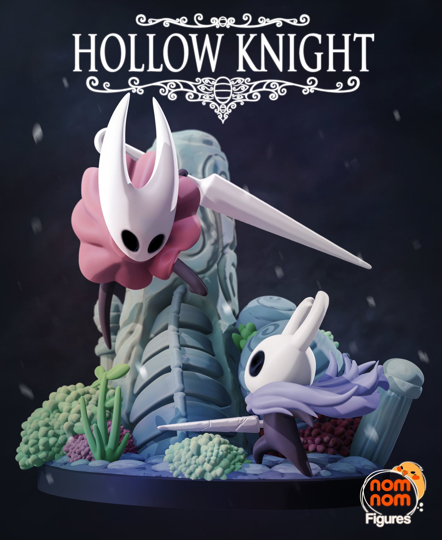 Chibi Knight and Hornet from Hollow Knight 3D Print Model