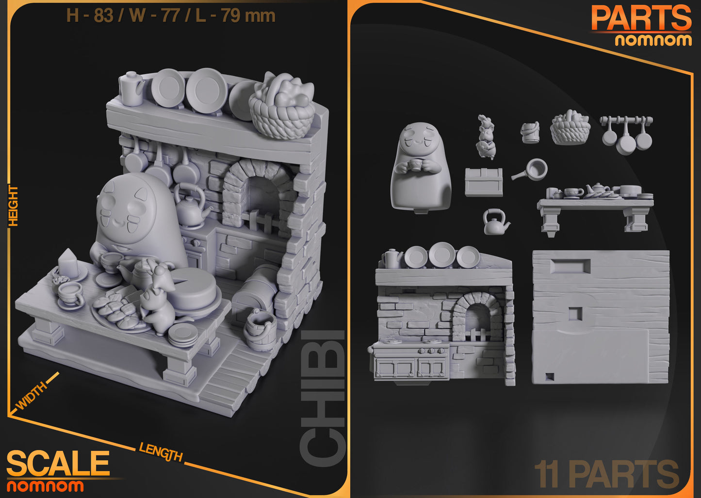 Chibi No Face - Spirited Away 3D Print Model