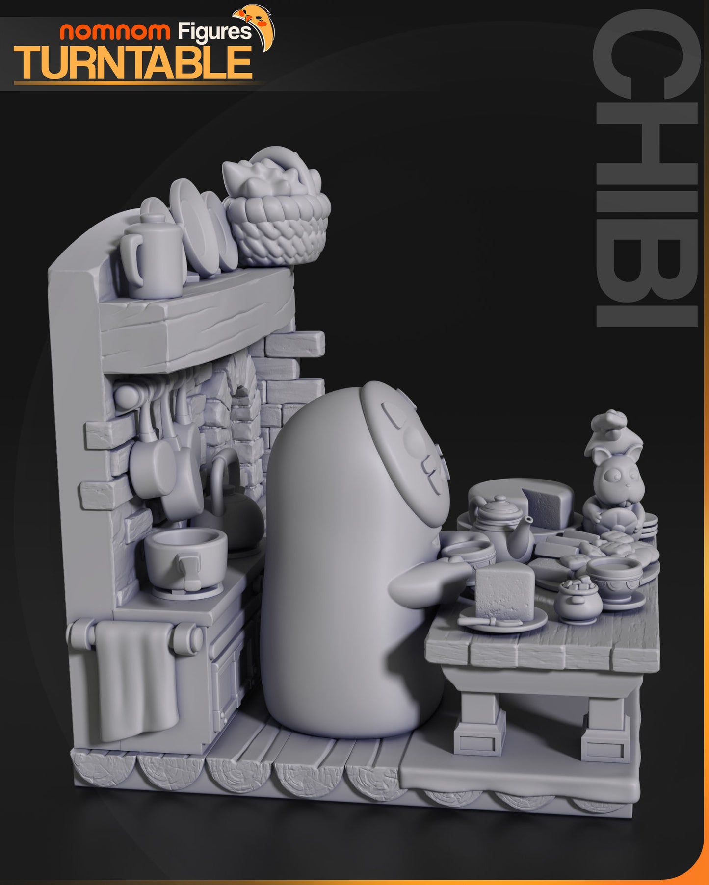 Chibi No Face - Spirited Away 3D Print Model