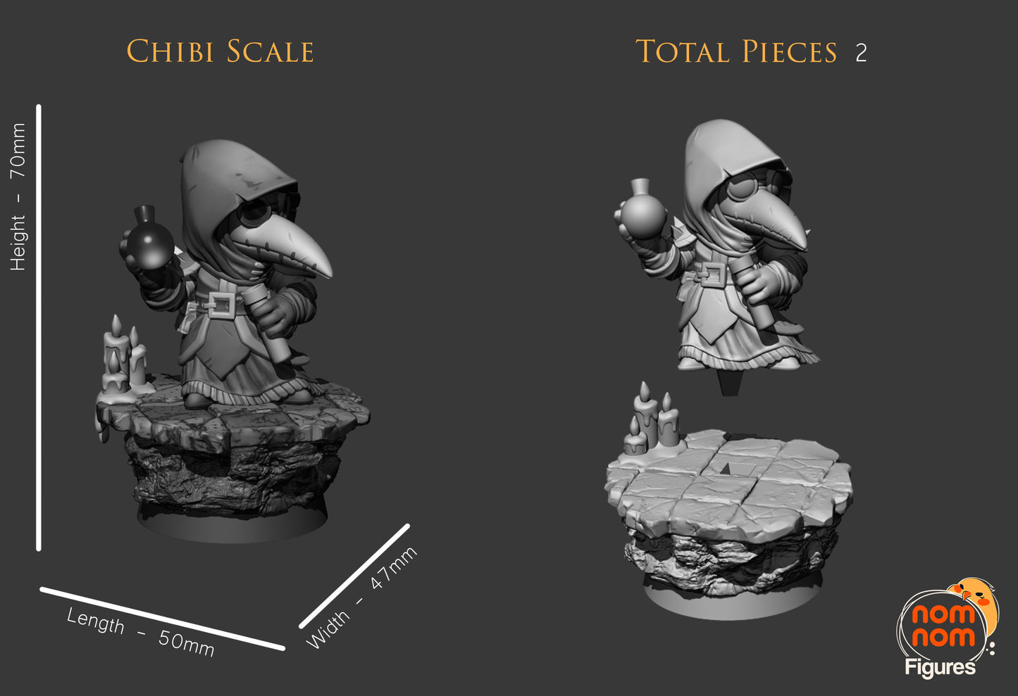 Chibi Plague Doctor 3D Print Model