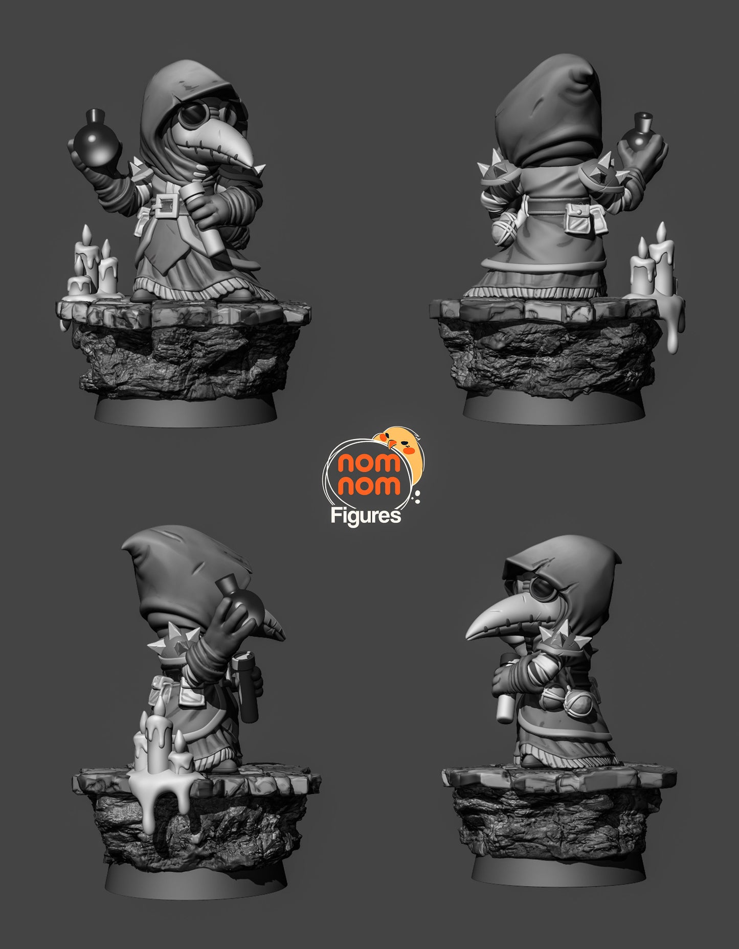 Chibi Plague Doctor 3D Print Model