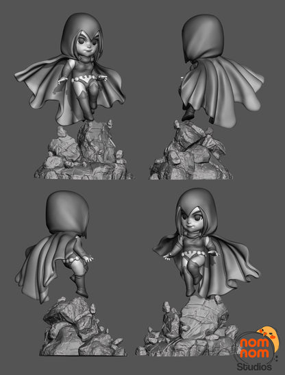 Chibi Raven - Teen Titans 3D Print Model