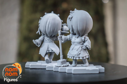 Chibi REM and Ram - Rezero 3D Print Model