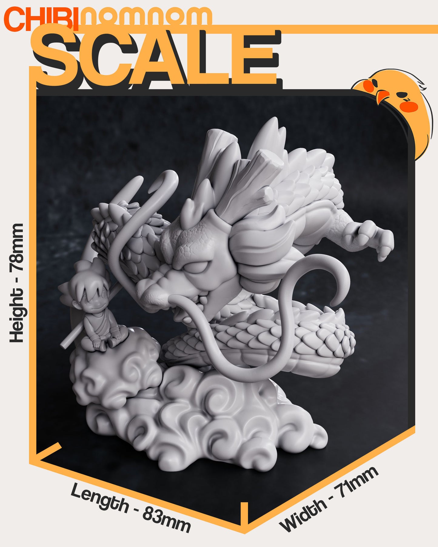 Chibi Shenron with Goku - Dragonball 3D Print Model