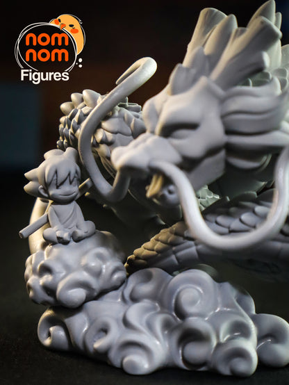 Chibi Shenron with Goku - Dragonball 3D Print Model