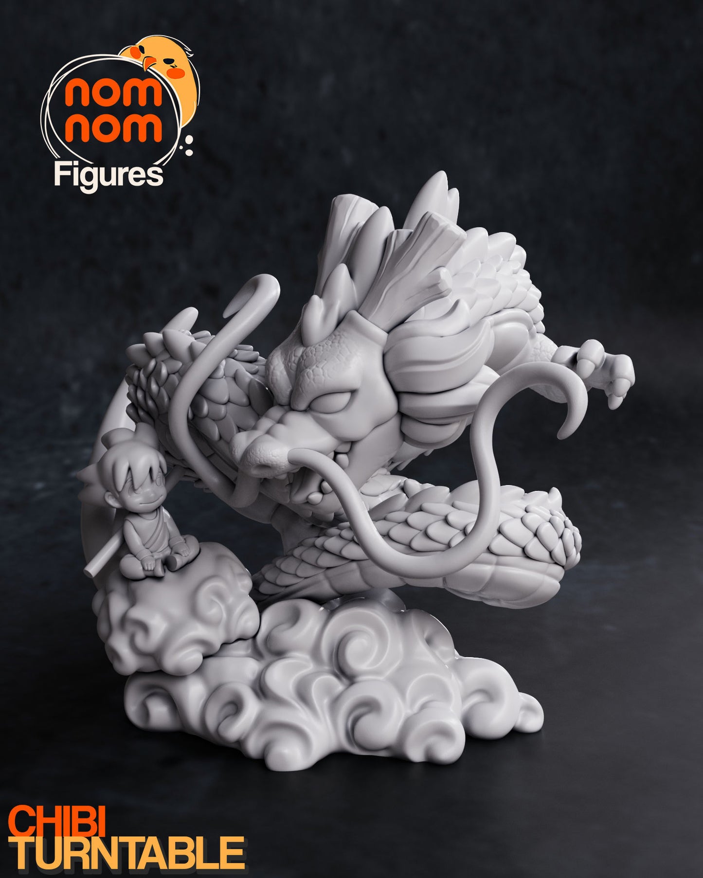 Chibi Shenron with Goku - Dragonball 3D Print Model