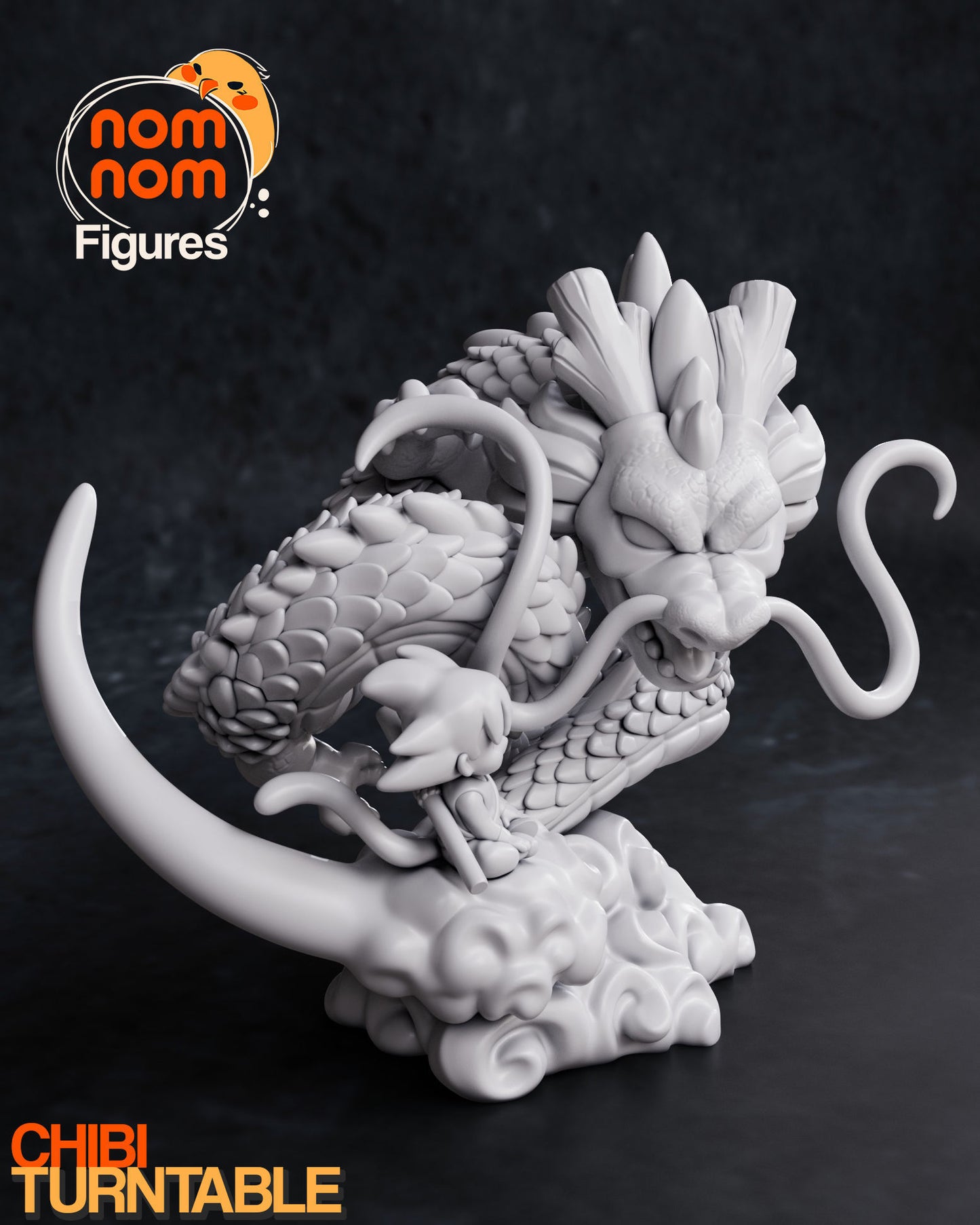 Chibi Shenron with Goku - Dragonball 3D Print Model