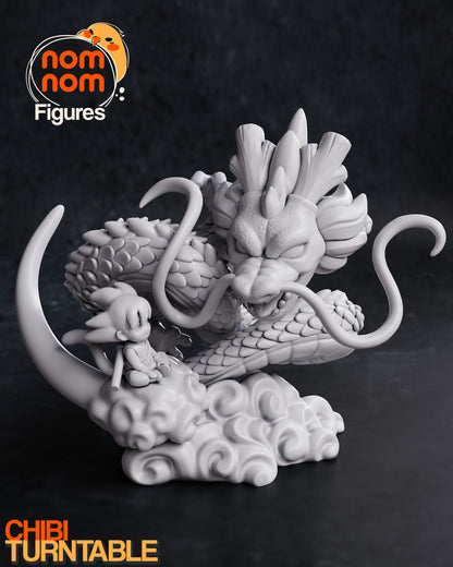 Chibi Shenron with Goku - Dragonball 3D Print Model