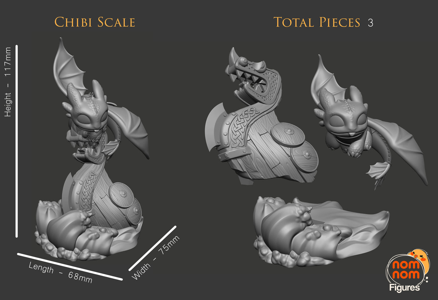 Chibi Toothless - How to Train Your Dragon 3D Print Model