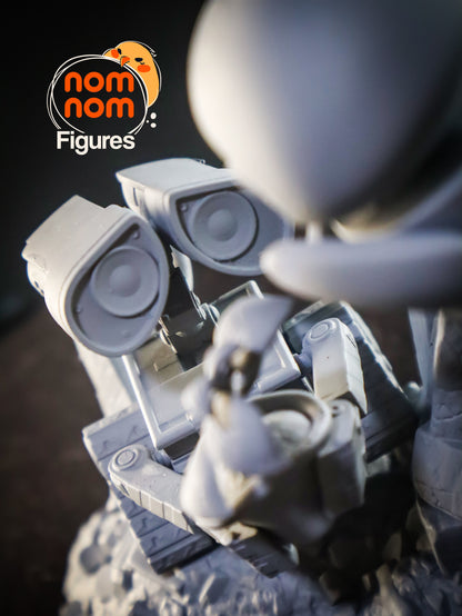 Chibi Wall-E and Eve 3D Print Model