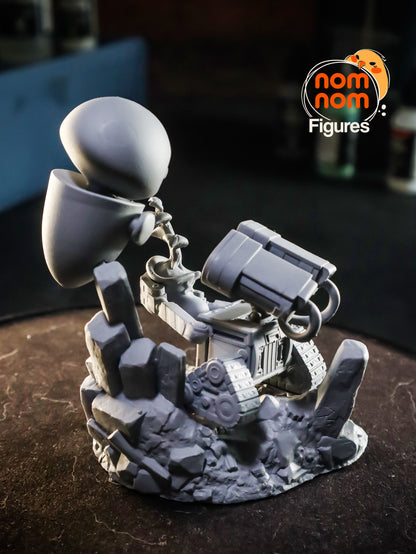 Chibi Wall-E and Eve 3D Print Model