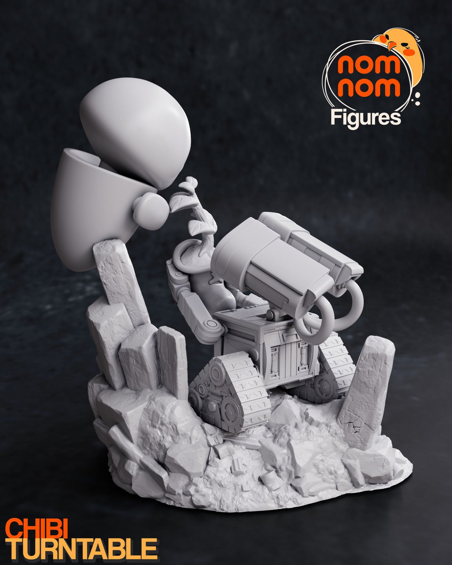 Chibi Wall-E and Eve 3D Print Model