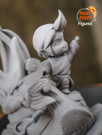 Chibi Wind Waker Link on the King of Red Lions 3D Print Model