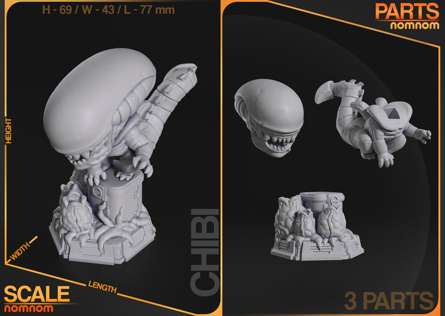 Chibi Xenomorph - Alien 3D Print Model