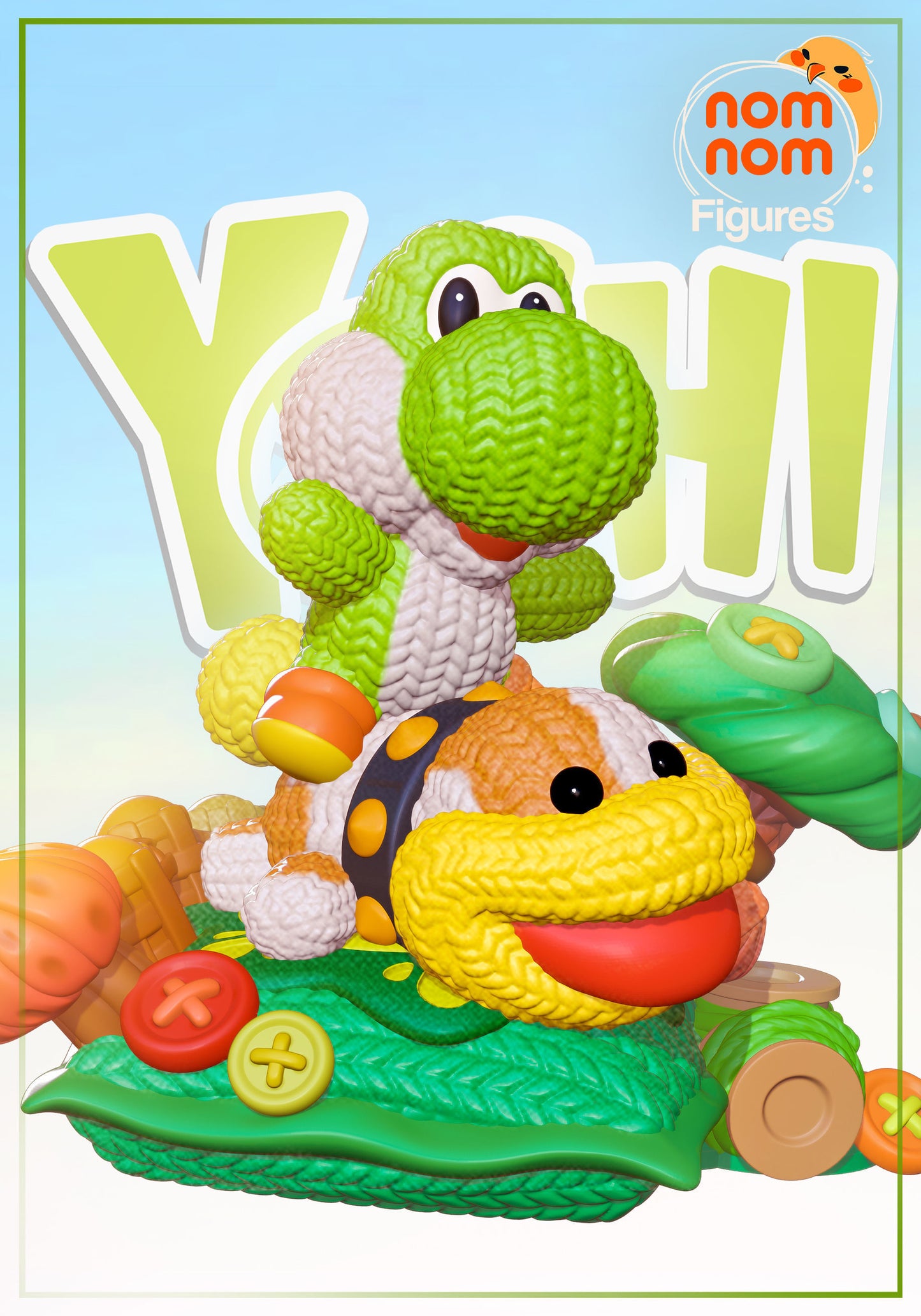 Chibi Yoshi - Yoshis Woolly World 3D Print Model