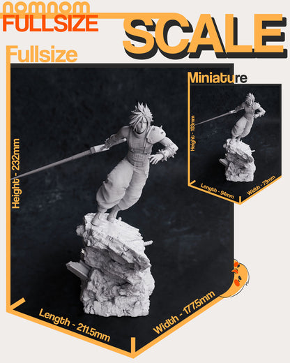 Cloud Strife- Final Fantasy VII 3D Print Model