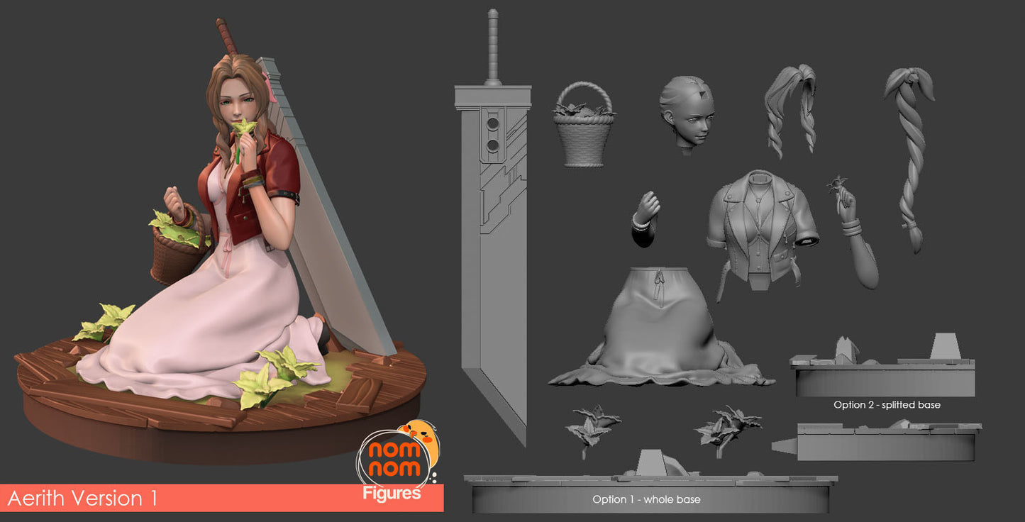 Final Fantasy 7 Remake - Aerith Version 1 3D Print Model