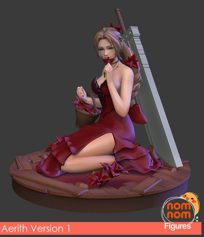 Final Fantasy 7 Remake Red Dress Aerith Home Decor Collectible  DIY or Painted