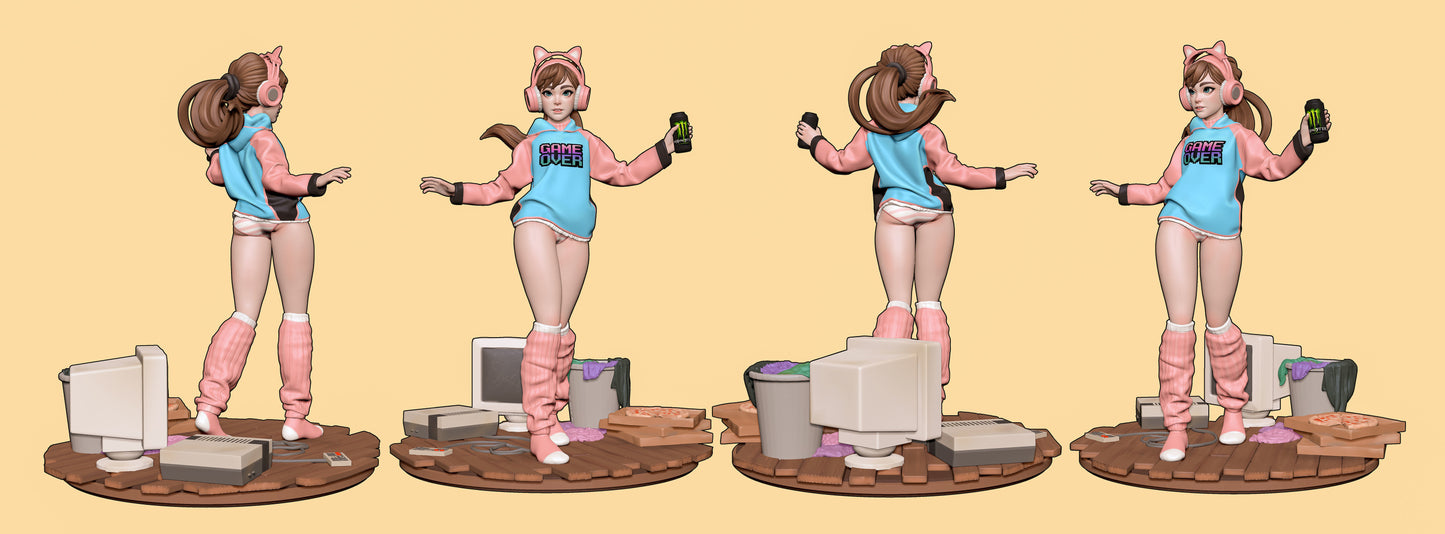 Gamer Girl 3D Print Model