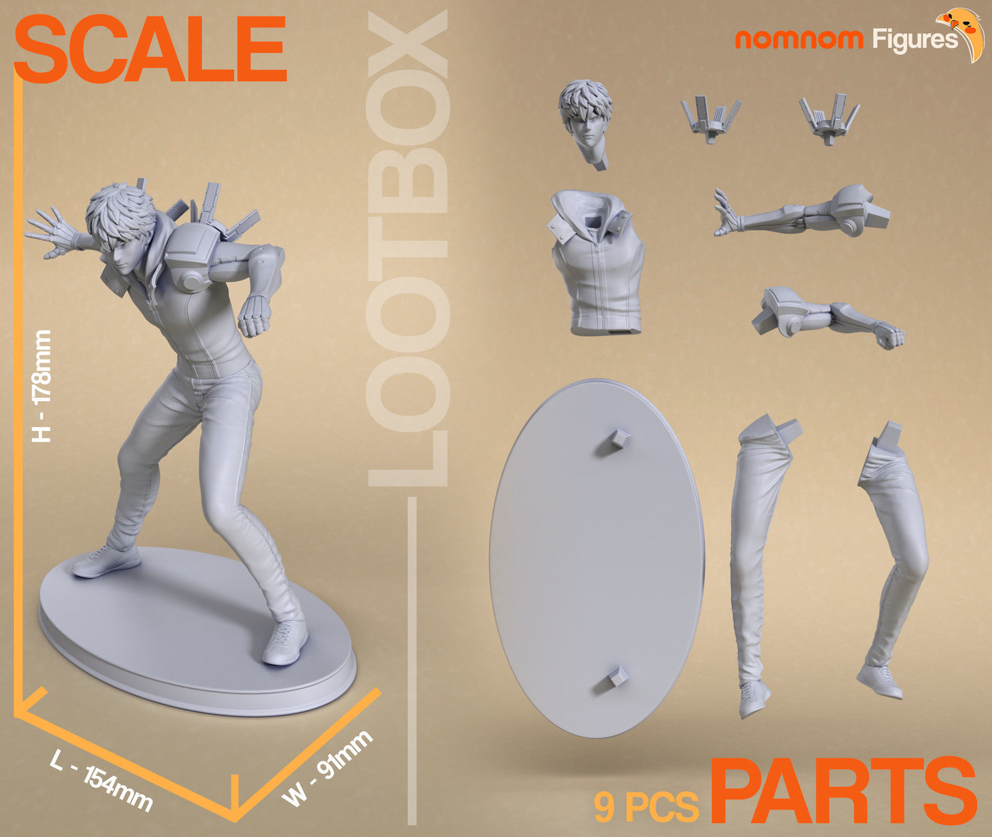 Genos - One Punch Man 3D Print Model