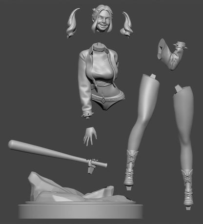 Harley Quinn 3D Model 3D Print Model