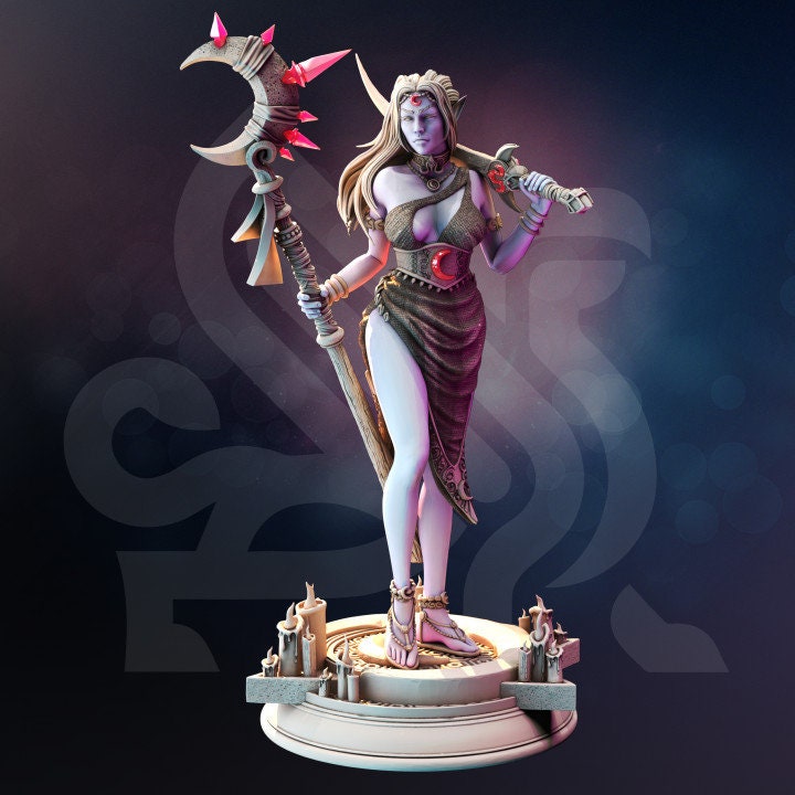 Drow Moon Priestess - Kadna Glyndrel-DM Stash - August Campaign - Dnd Figurines - One-Shot Campaign - Pre made Campaign