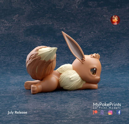 Eevee  - Pokemon - Siraya Tech Fast-Abs Grey Resin .04mm layer height - Painted and Custom Gift Versions Available!