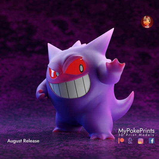 Gengar Statue Collectible Desk Ornament - Pokemon Cosplay Halloween -  Pocket Monster Ghost - Custom Gift and Painted Versions Available!