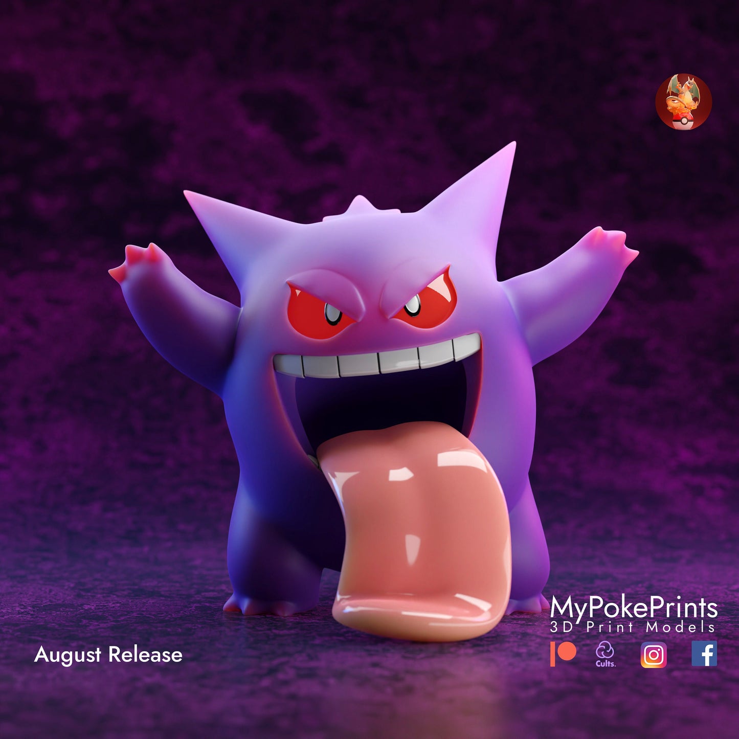 Gengar Statue Collectible Desk Ornament - Pokemon Cosplay Halloween -  Pocket Monster Ghost - Custom Gift and Painted Versions Available!