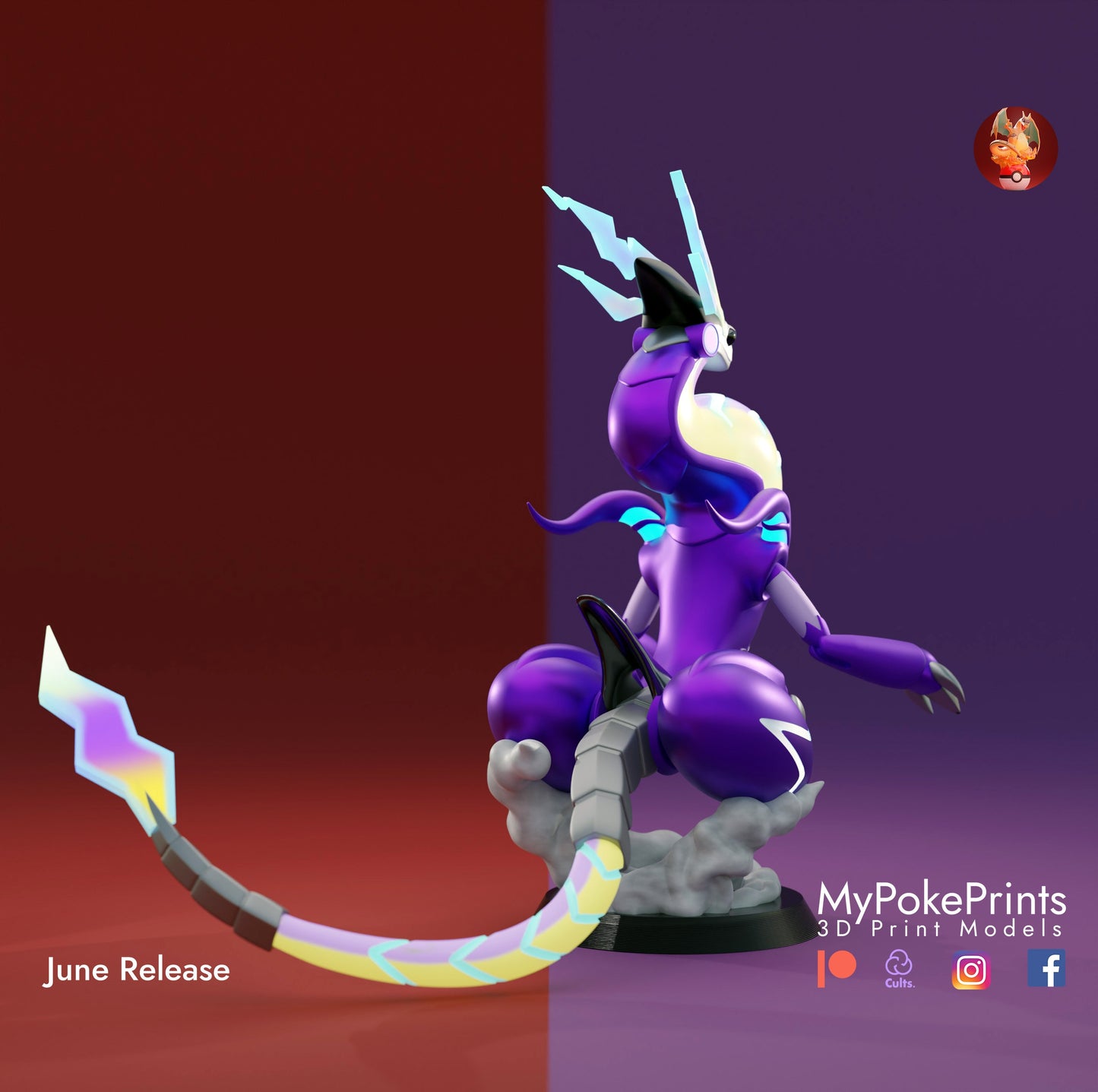 Miraidon Pokemon Sculpture Collectible Home Decor Desktop Collection -Pokedex Painted and Custom Gift Versions Available!