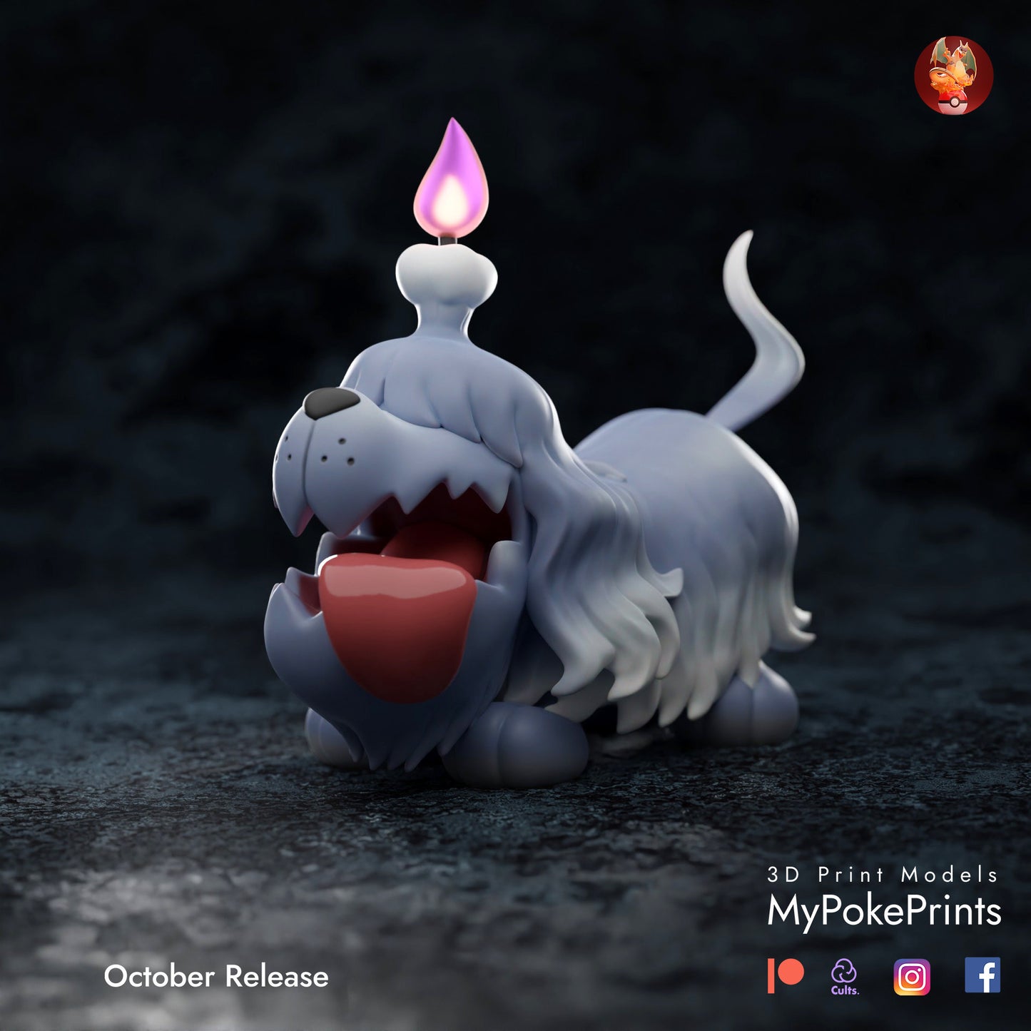 Greavard Statue Figurine Collectible Dog Doggo Puppy Pokemon -Pocket monster- Pokedex - Painted and Custom Gift Versions Available!