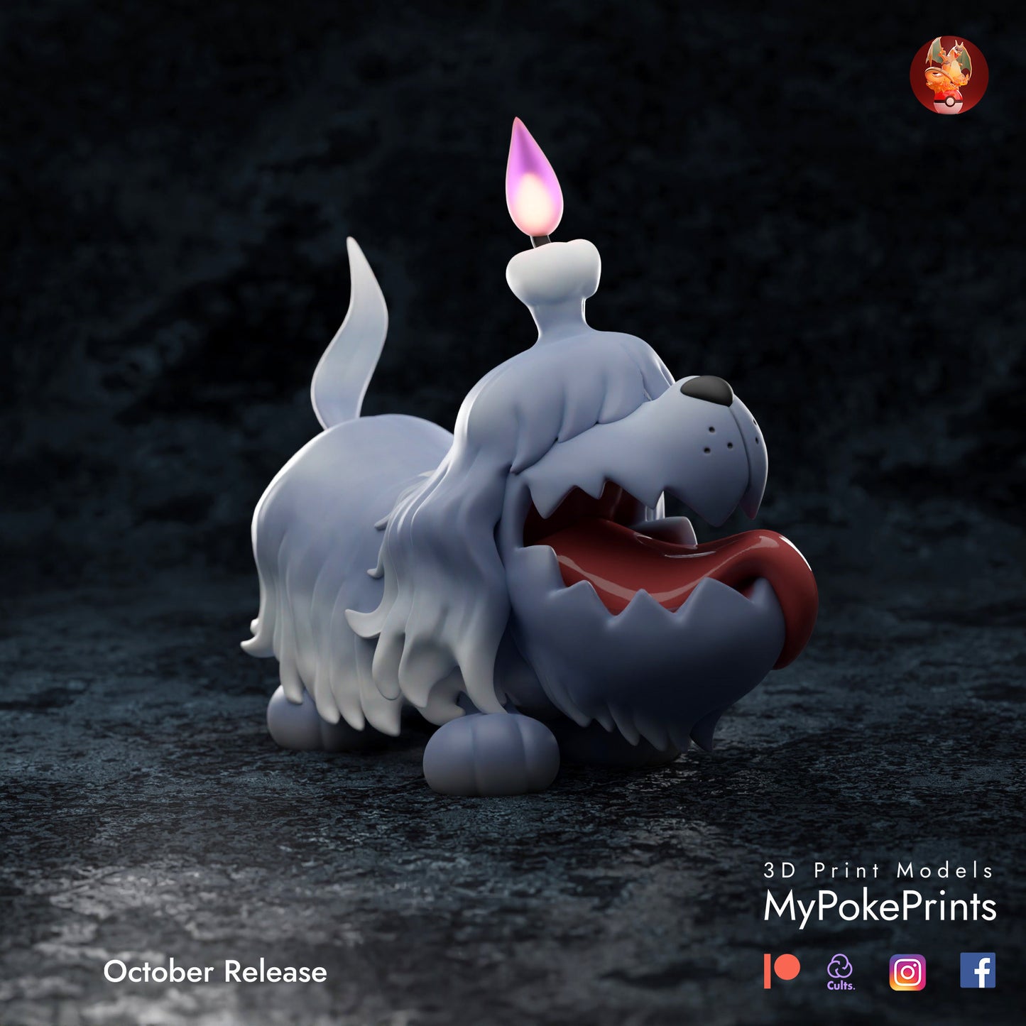 Greavard Statue Figurine Collectible Dog Doggo Puppy Pokemon -Pocket monster- Pokedex - Painted and Custom Gift Versions Available!