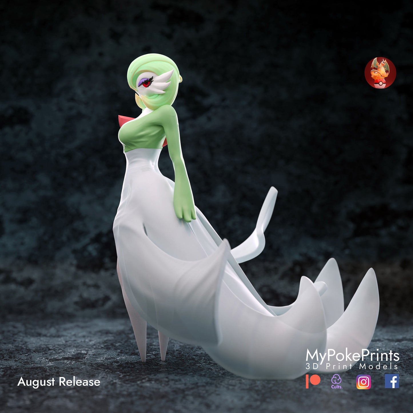 Gardevoir  - Pokemon Unite Collectibles -Pokeball - Pokedex - 04mm layer height - Painted and Custom Gift Versions Available!