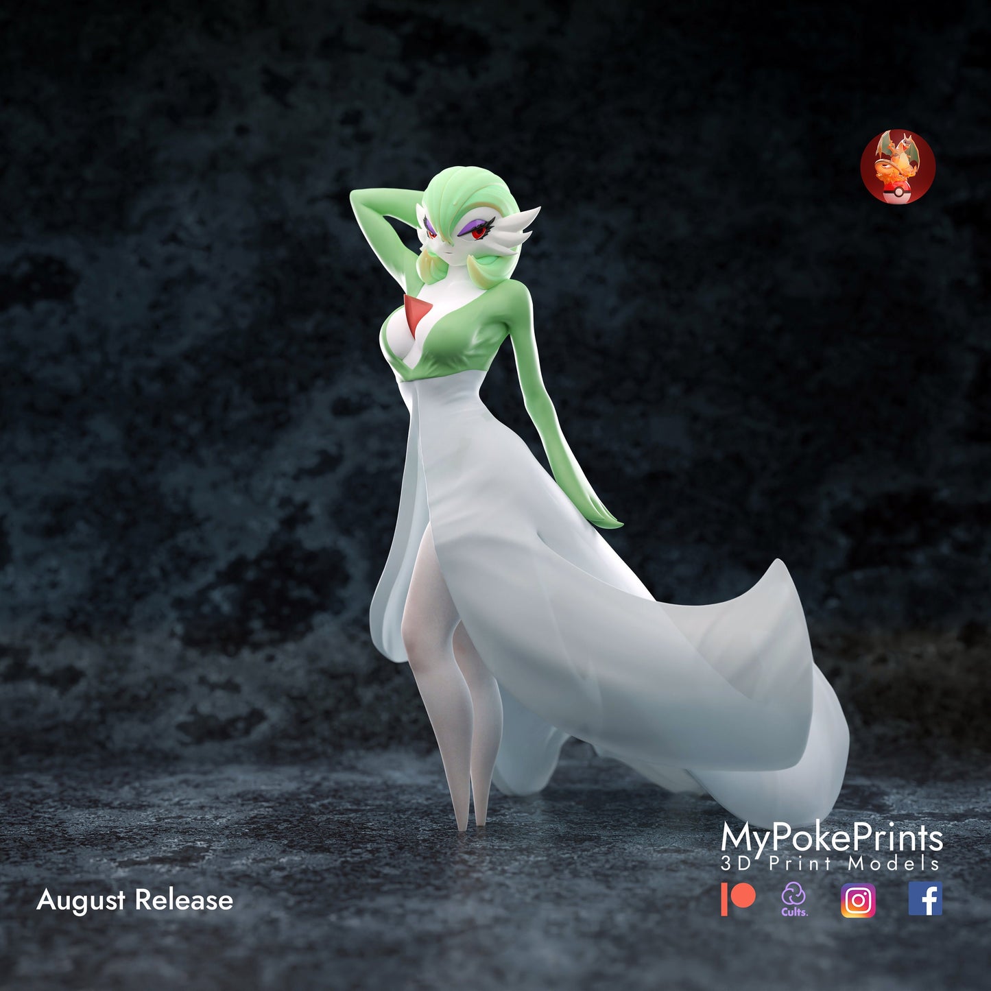 Gardevoir  - Pokemon Unite Collectibles -Pokeball - Pokedex - 04mm layer height - Painted and Custom Gift Versions Available!