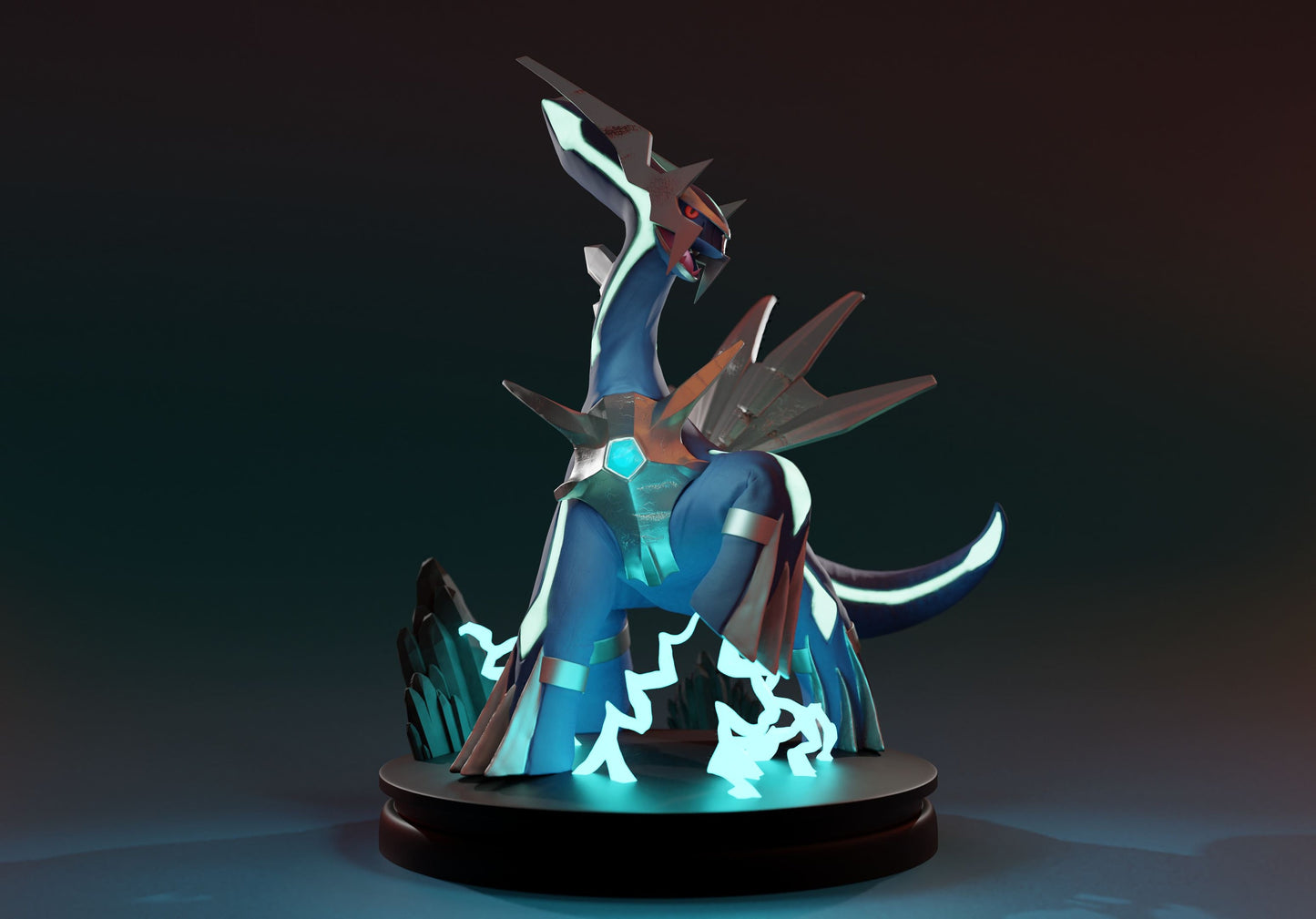 Dialga Statue Figurine Collectible  -Pokemon Pocket monster- Pokedex - 04mm layer height - Painted and Custom Gift Versions Available!