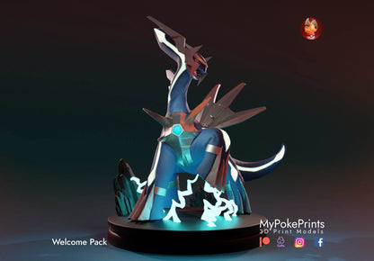 Dialga Statue Figurine Collectible  -Pokemon Pocket monster- Pokedex - 04mm layer height - Painted and Custom Gift Versions Available!