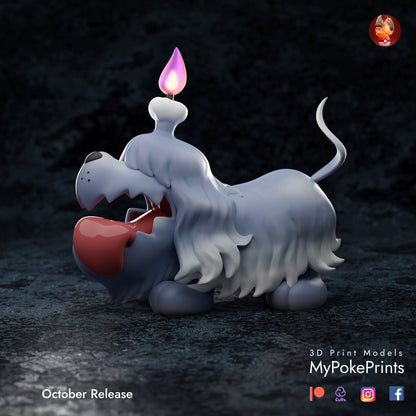 Greavard Statue Figurine Collectible Dog Doggo Puppy Pokemon -Pocket monster- Pokedex - Painted and Custom Gift Versions Available!