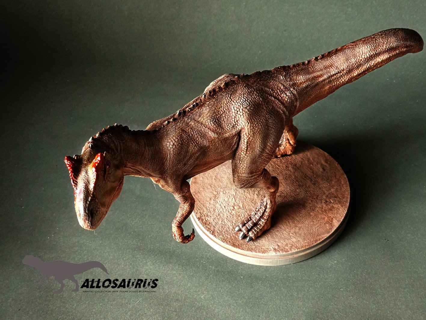 Allosaurus Dinosaur - Jurassic Park - t rex - Happy dino - 3d printed in Abs-like resin - Painted and Custom Gift versions available!